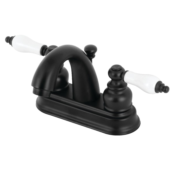 KB5610PL Restoration 4" Centerset Bathroom Faucet, Matte Black